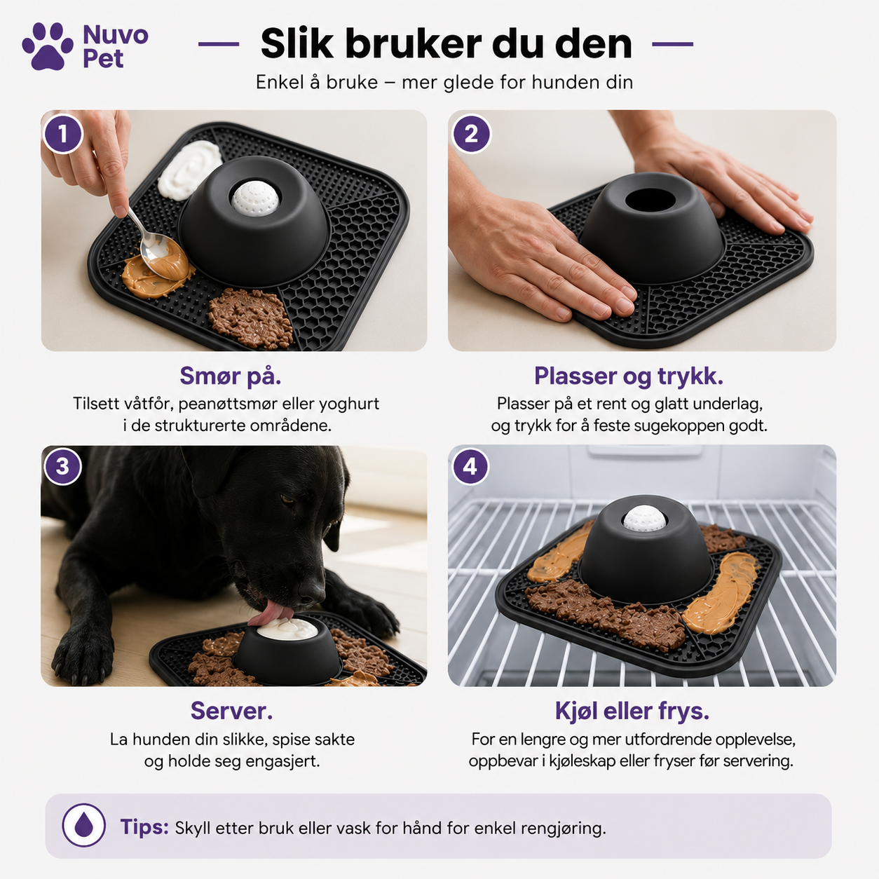 Slikkematte – Gjør hvert måltid morsommere for hunden din